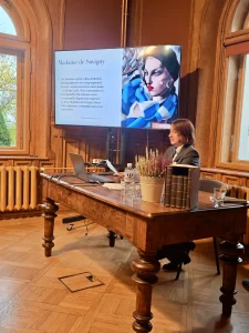 Joanna Tabor podczas wystąpienia (zdjęcie organizatorów)